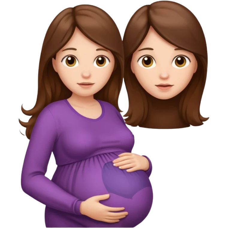 

Pregnant woman with long brown hair and fair skin

 emoji