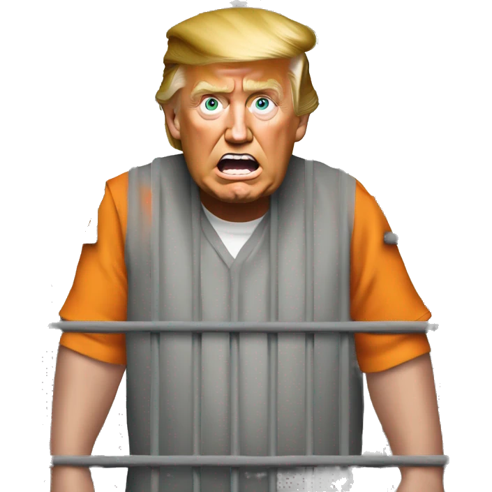 Donald Trump in prison funny emoji