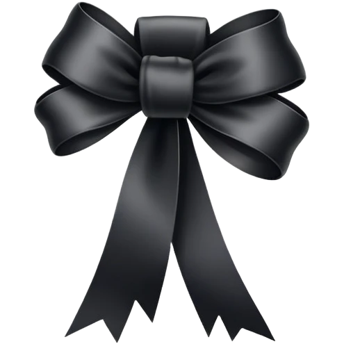 Black ribbon emoji