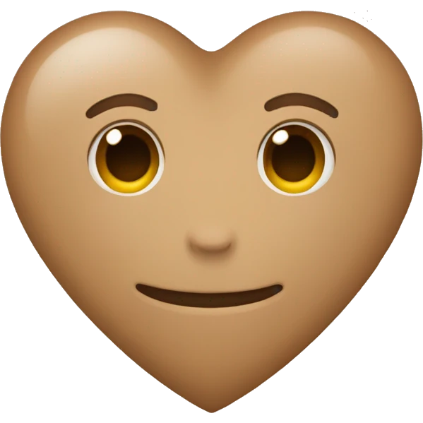 Light brown heart emoji