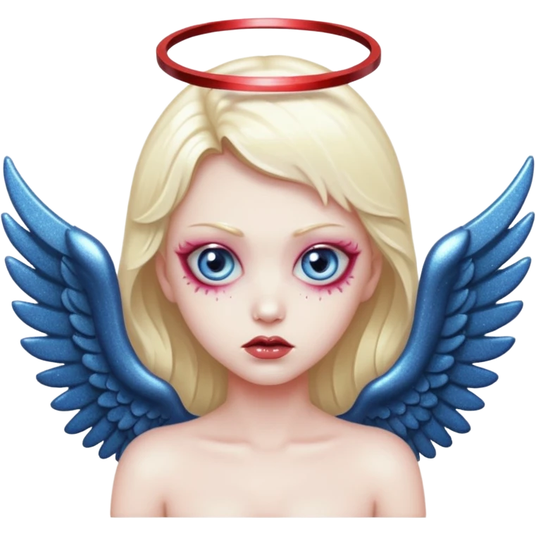 glitter fallen angel evil emoji