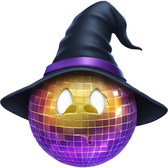 Witch disco ball emoji