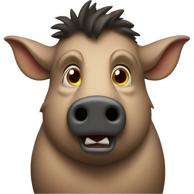 a boar looking confused emoji