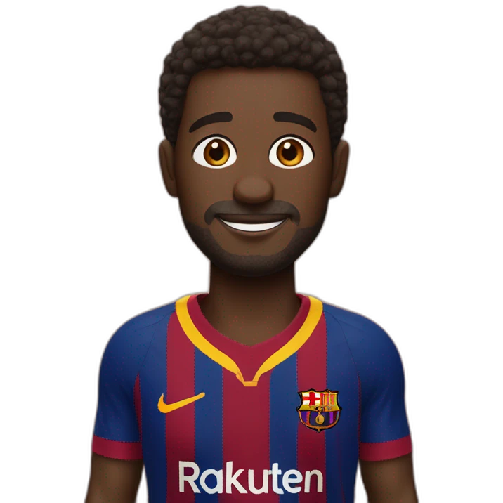 Omarsy avec le maillot de Barcelone emoji
