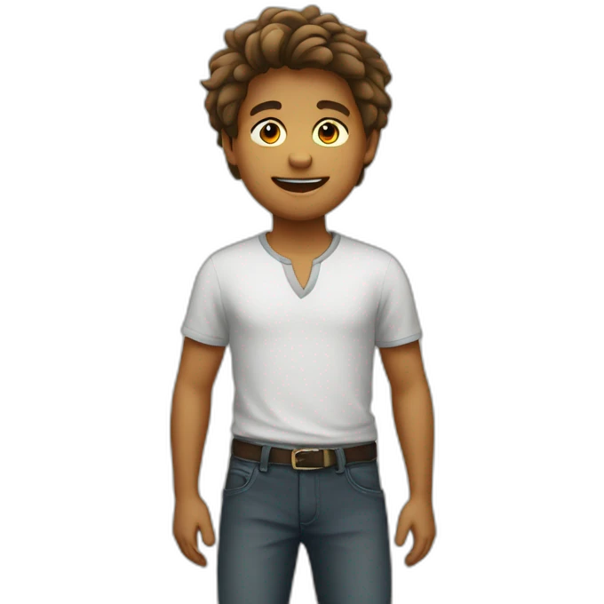 Garçon sur lion emoji
