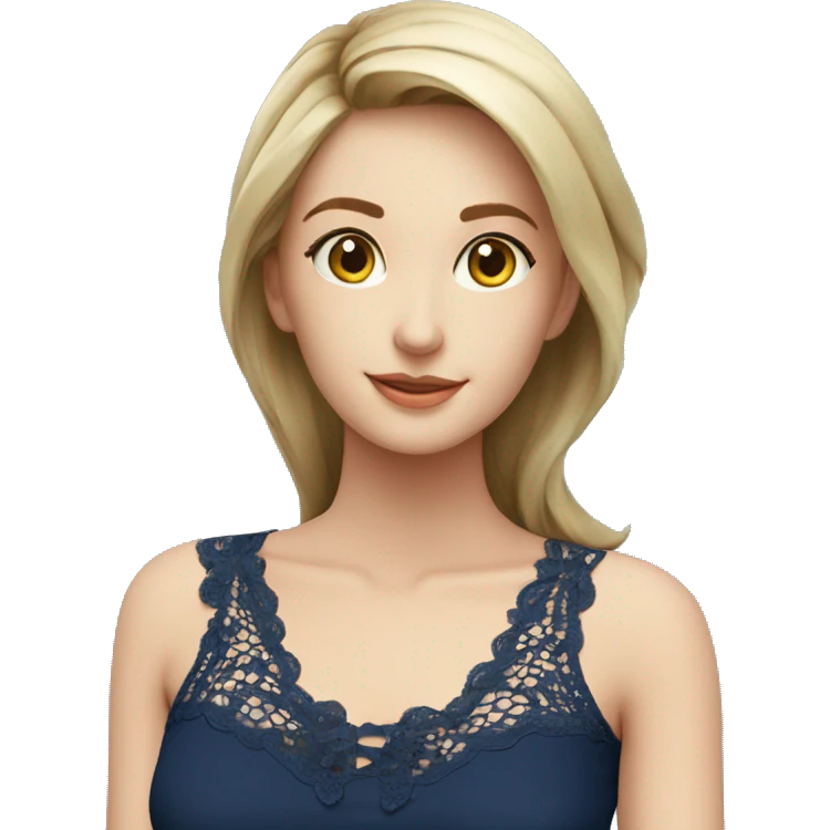  Navy blue top with lace emoji