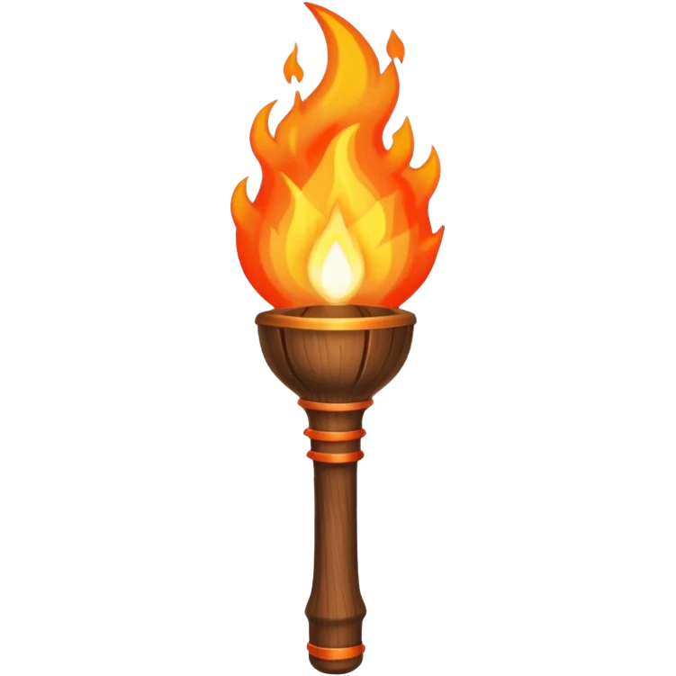 a torch on fire emoji