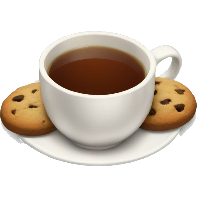 Mug Tea with cookies nearby emoji