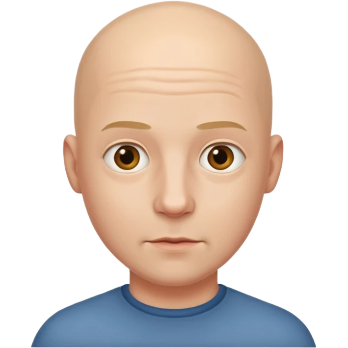 Une personne homme sans cheveux emoji