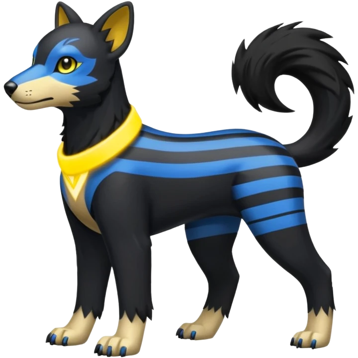 Houndour-Electrike-Fakémon-hybrid-creature (full body)  emoji