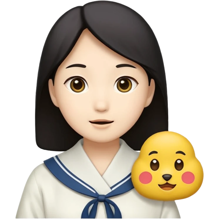 크리스마스 산타 분장을 한 짱구는못말려의 맹구를 귀엽게 그려줘 emoji