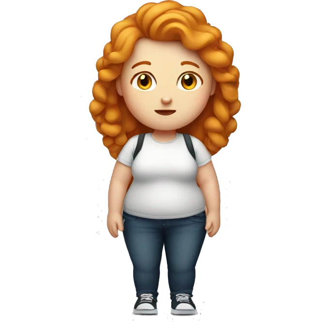 fat ginger girl  emoji