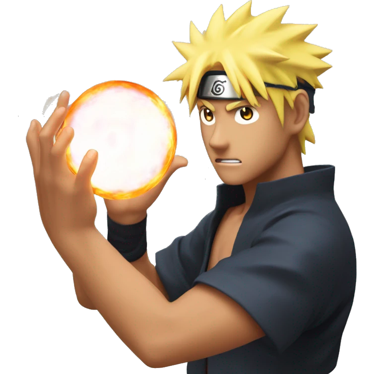 Create Naruto making rasengan emoji