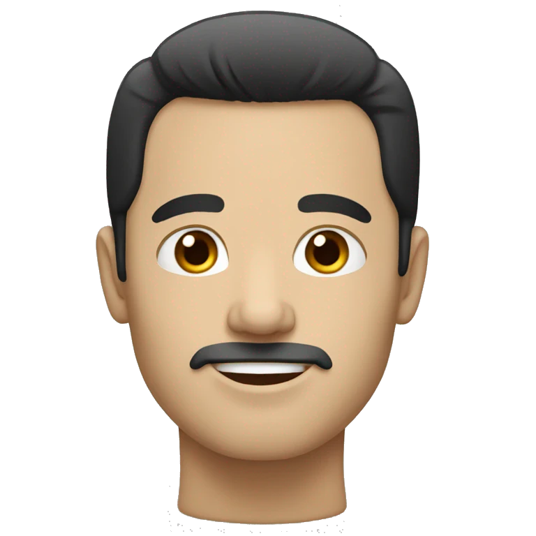 white man with black hair emoji
