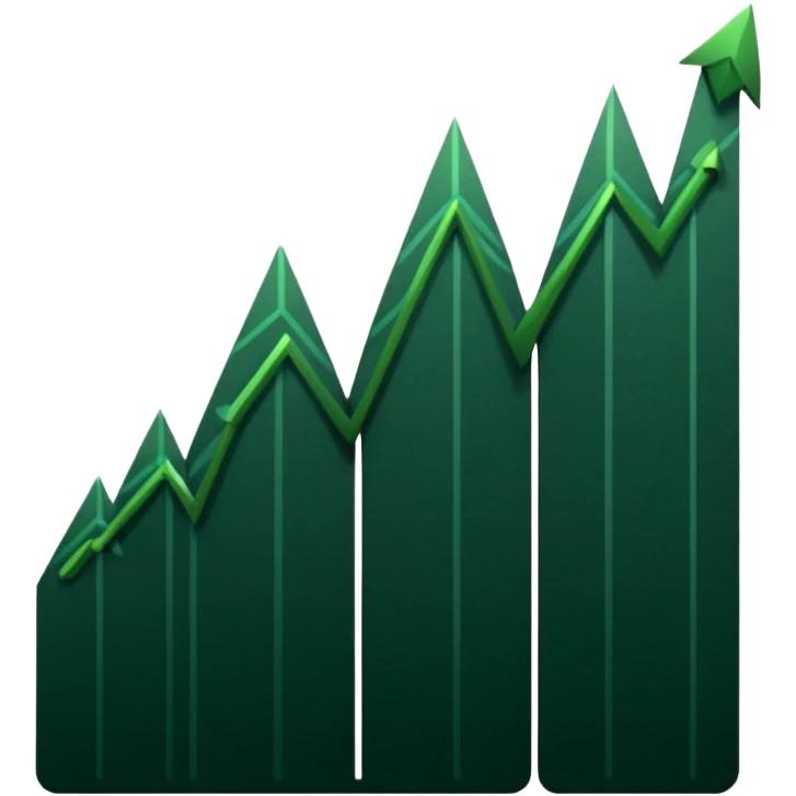 dark green growth graph emoji