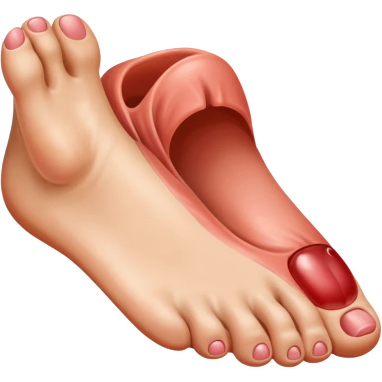 The foot emoji but everything EXCEPT the toes are the eye emoji emoji