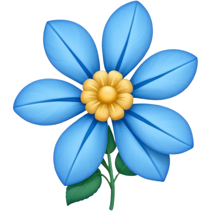 Una hermosa flor rosa color azul  emoji
