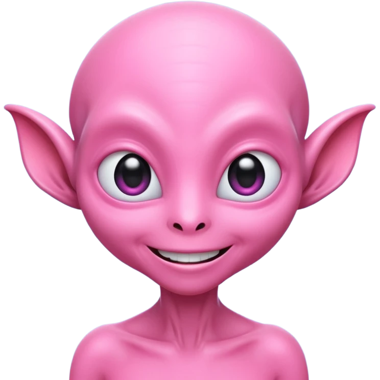 Pink alien sweety emoji