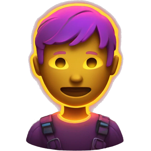primitive glowing neon elements emoji