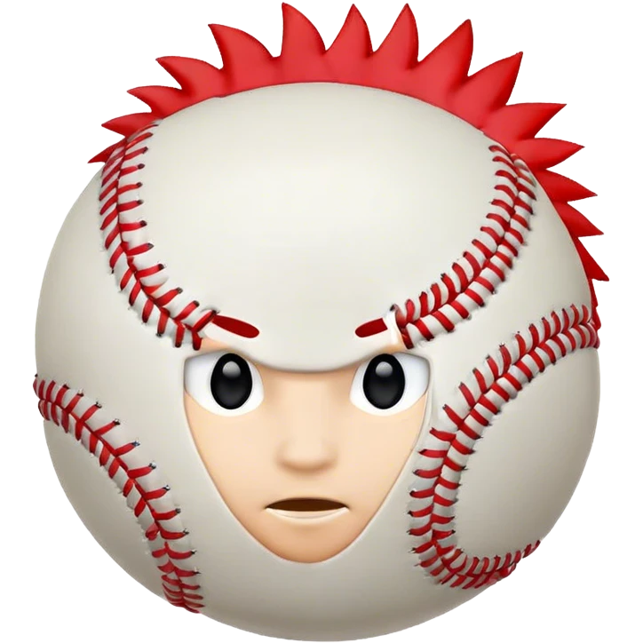 Baseball with Mohawk emoji