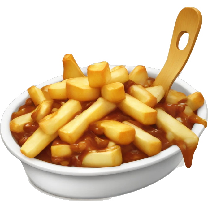 Poutine qui mange une poutine  emoji
