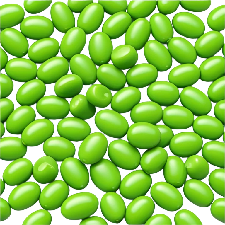 Simple stack of green Skittles candies emoji