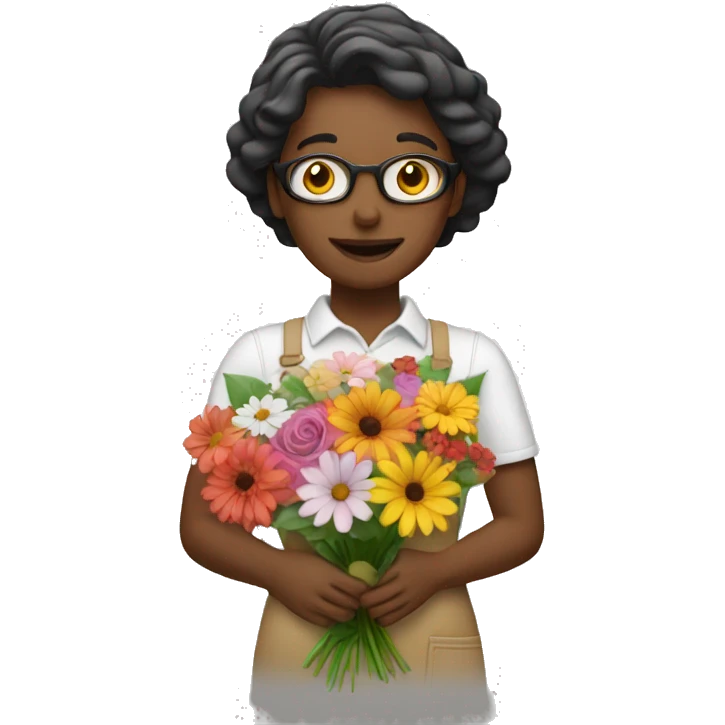 florist making bouquet emoji