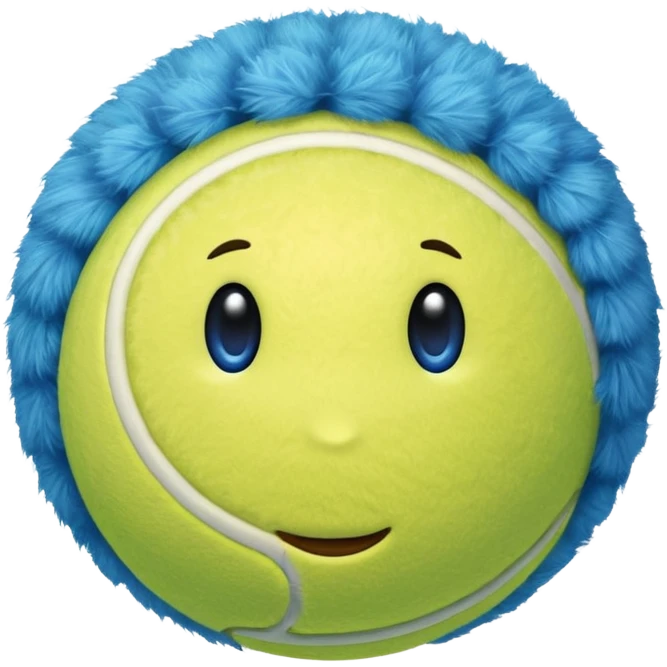 full blue tennis ball emoji