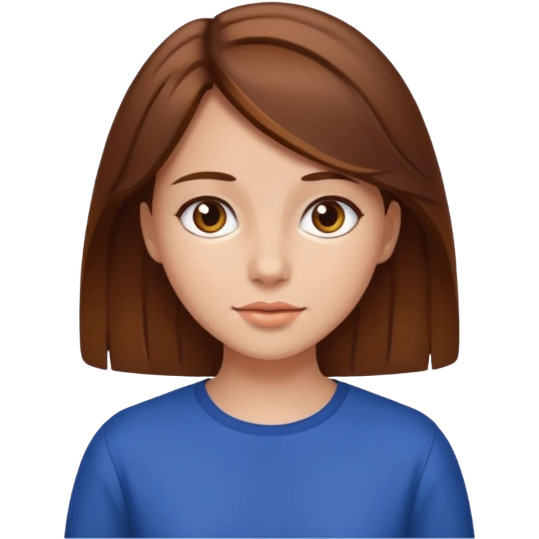A girl with Braun hair  emoji
