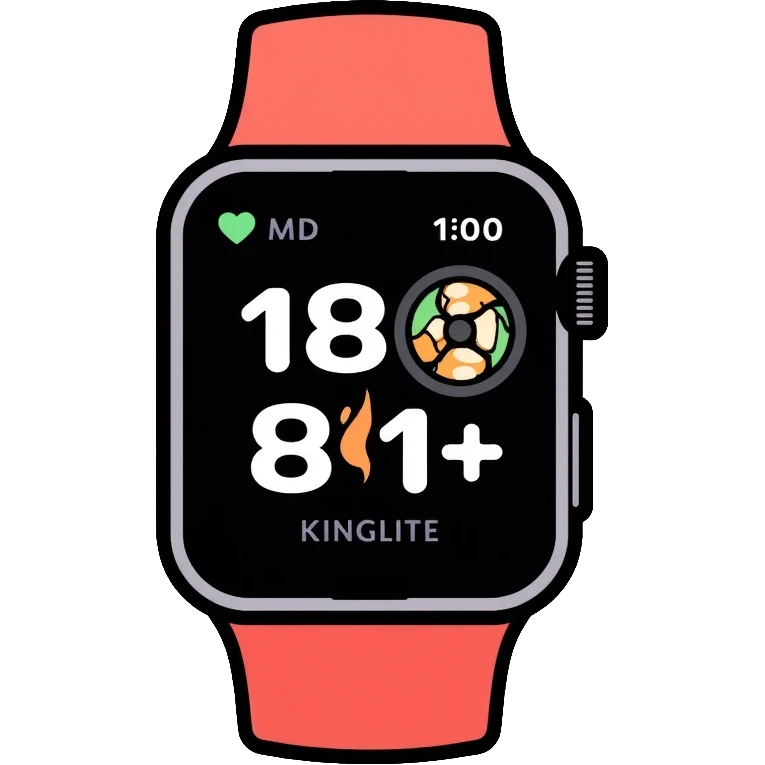 Apple brand smartwatch tracking rice consumption emoji