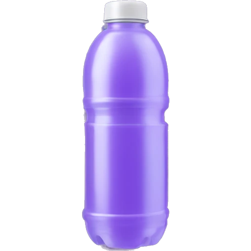 A plastic purple water bottle with a handle is a portable container designed to hold and transport water or other beverages emoji