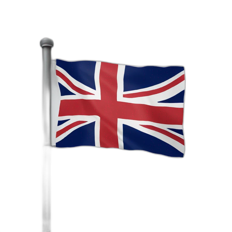 British flag on pole emoji