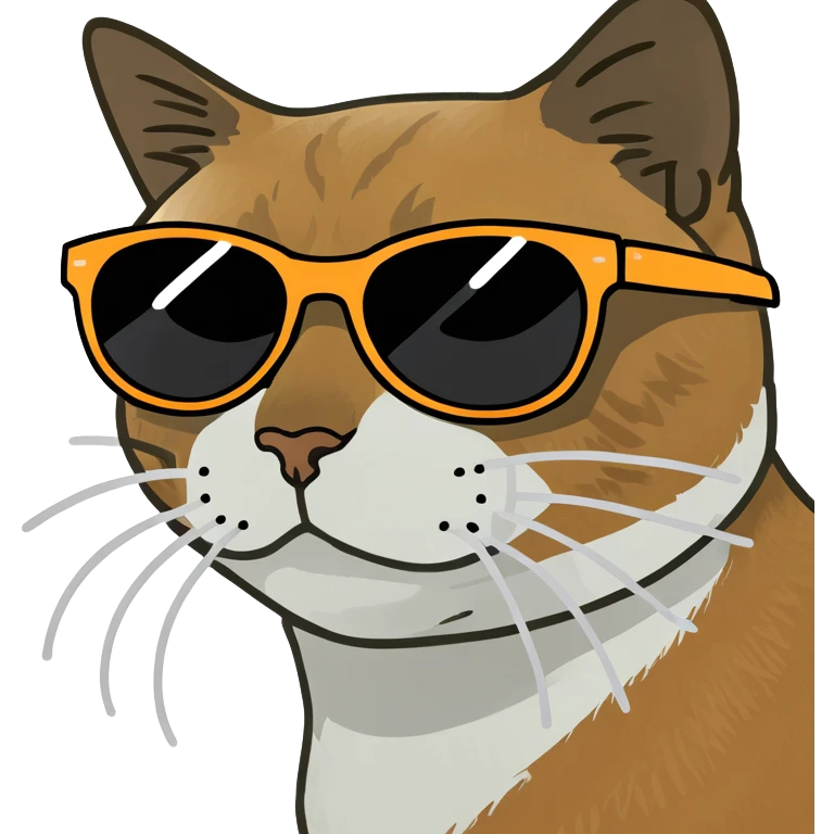 Cat with sunglasses emoji