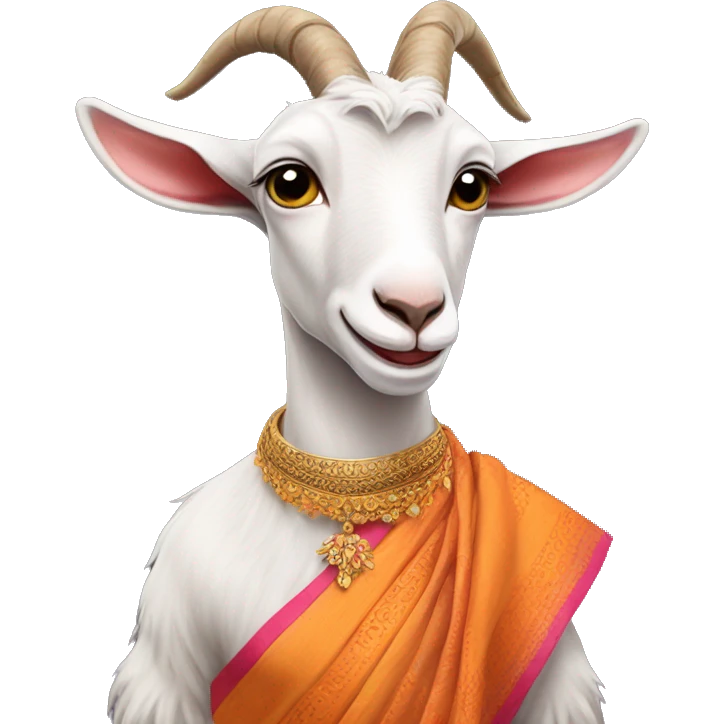 Goat Wearing saree emoji