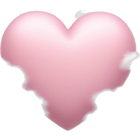 pastel pink heart surrounded by clouds emoji