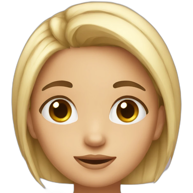 Whire so Cute girl emoji