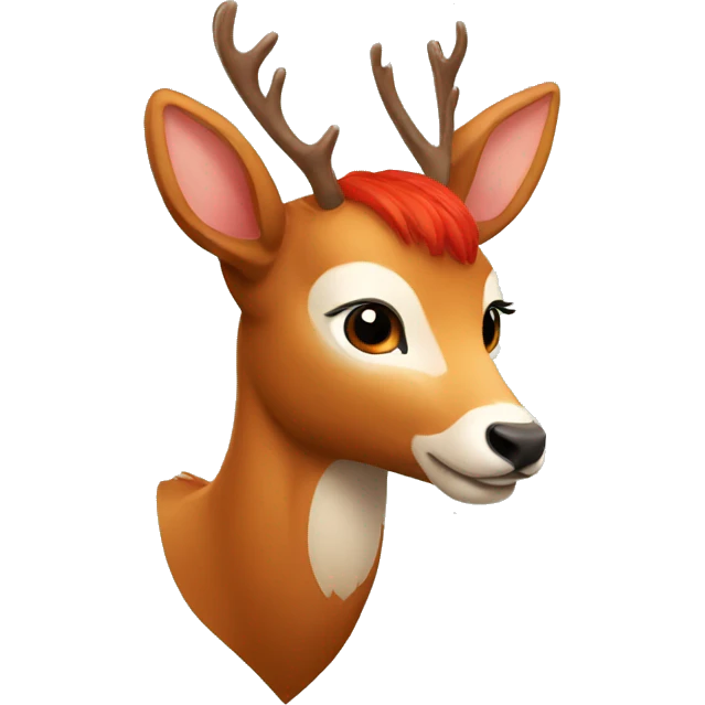 deer with red hair emoji
