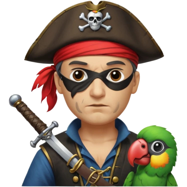 pirate and parrot emoji