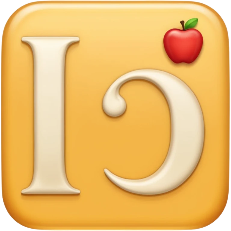 Letter color Creamy emoji