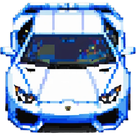 Lamborghini Aventador in Minecraft blocky style emoji