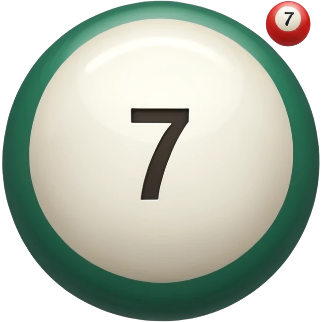 billiard ball 7 numner emoji