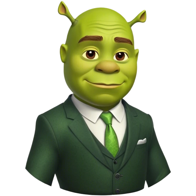 Shrek with a suit on emoji