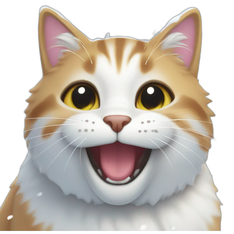 happy cat in snow emoji