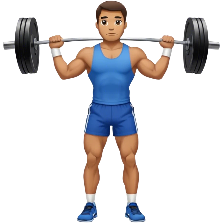 man with blue shorts deadlift emoji