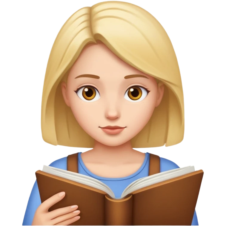Girl reading  emoji