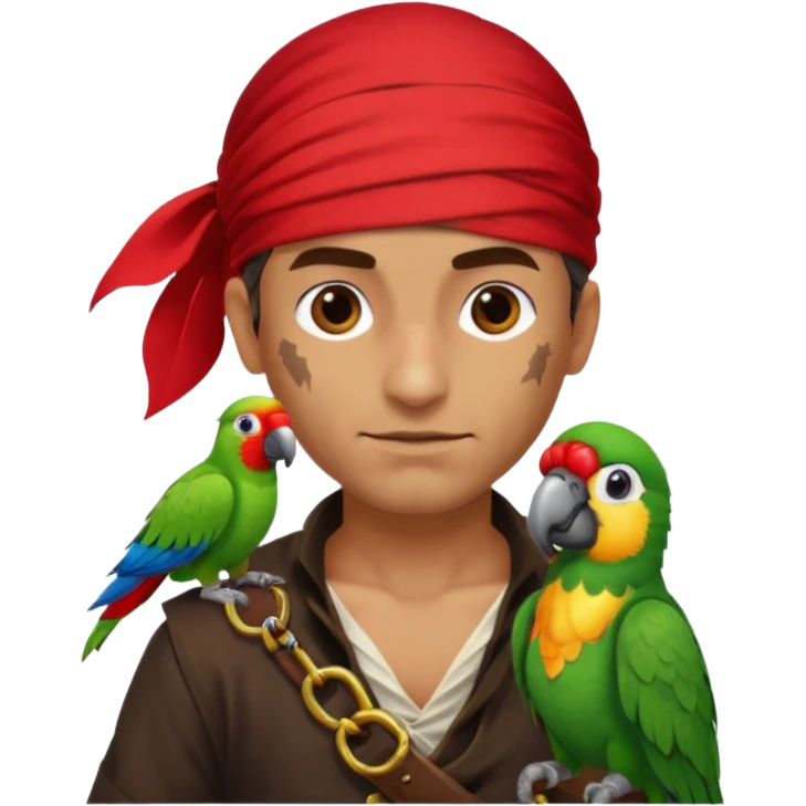 pirate and parrot emoji