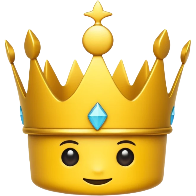 create a crown cartoony without details or anything make it tiny as a real emoji roblox style emoji