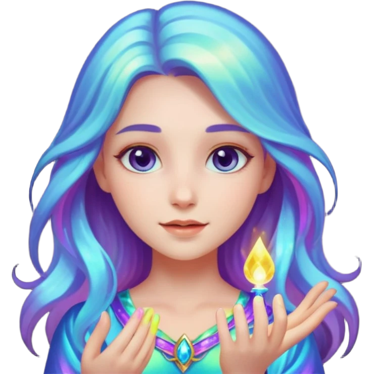 girl with magic emoji