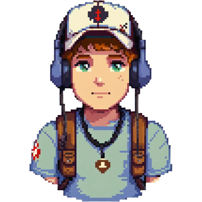 Scout from TF2 with headset and baseball cap emoji