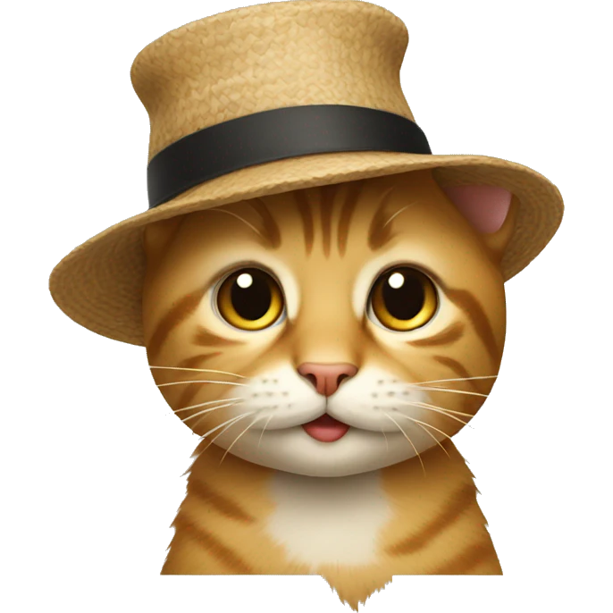 Cat wearing a hat emoji